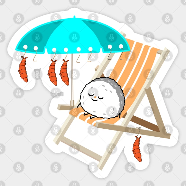 Funny sushi relaxes Sticker by spontania